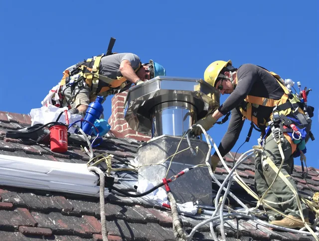 Protective chimney cap installed by Lake Elsinore Chimney Sweep in Lake Elsinore, CA