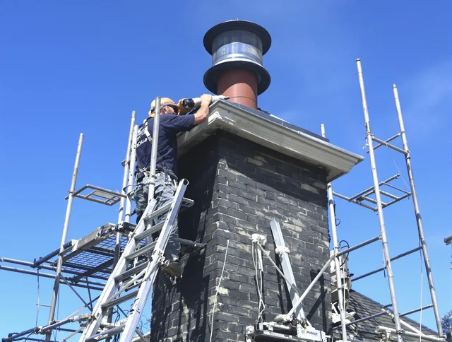 Sturdy chimney crown finished by Lake Elsinore Chimney Sweep in Lake Elsinore, CA