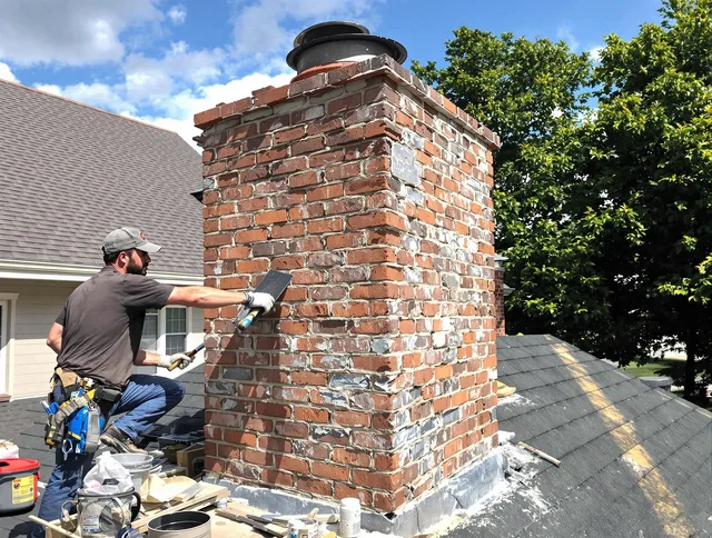 Completed chimney rebuild by Lake Elsinore Chimney Sweep in Lake Elsinore, CA