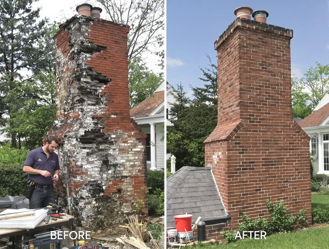 Lake Elsinore Chimney Sweep performing a full chimney restoration in Lake Elsinore, CA