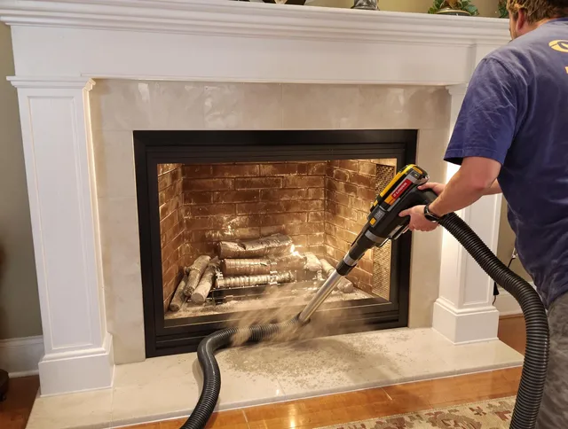Fireplace cleaning performed by Lake Elsinore Chimney Sweep in Lake Elsinore, CA