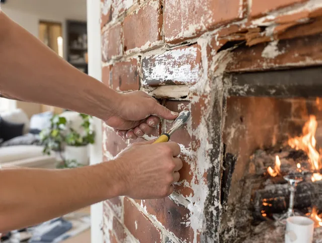 Routine fireplace repair by Lake Elsinore Chimney Sweep in Lake Elsinore, CA