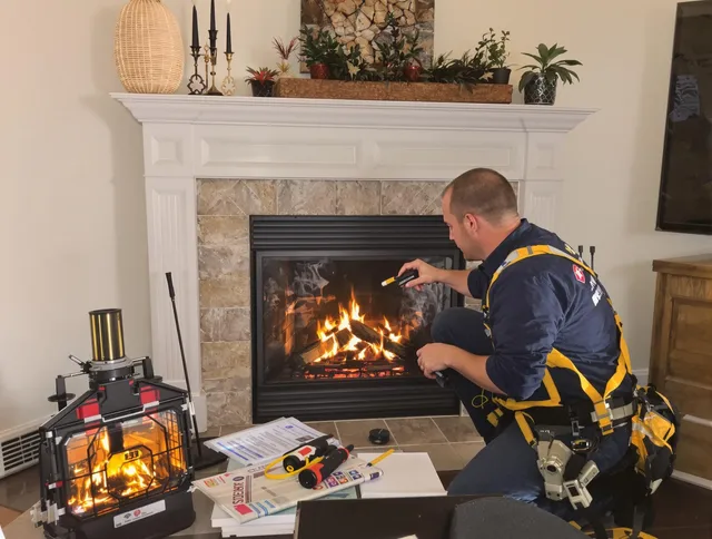 Safety-focused fireplace inspection by Lake Elsinore Chimney Sweep in Lake Elsinore, CA